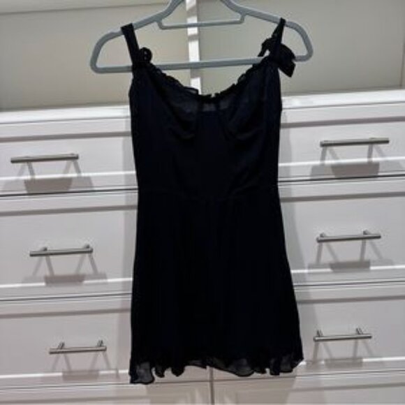 NWT Reformation Black Mini Dress - Picture 3 of 5
